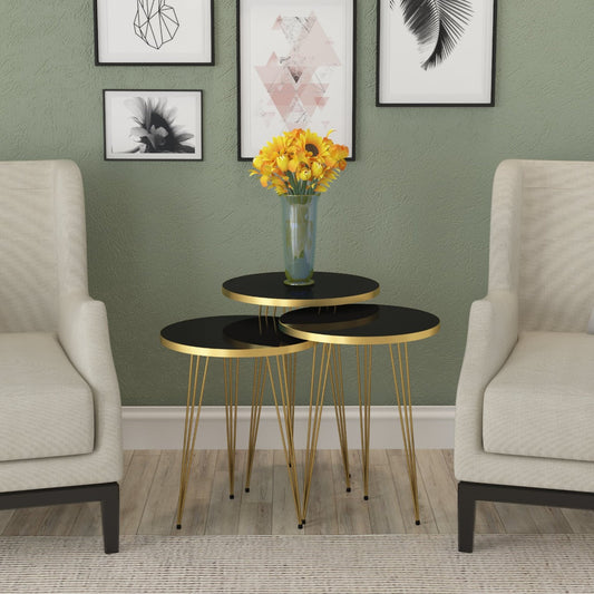 3 in 1 Modern Coffee Table Set – Stylish Nesting End & Side Tables (Pack of 3)